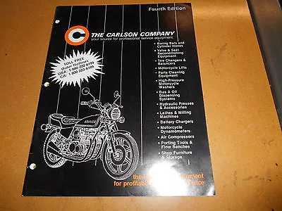 Vintage 1987 Carlson Company Motorcycle Shop Equipment Catalog Fourth Edition • $29.99