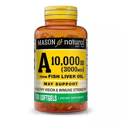 Vitamin A 10000 Iu 10000 From Fish Liver Oil Vision Cells 100 Softgels • $8.95