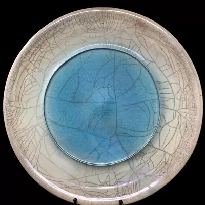 John Dunn Studio Pottery Large Raku Iridescent Platter 57cm Diameter #1238 • £115