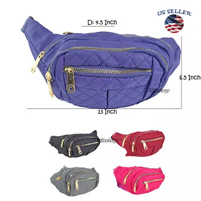 Fanny Pack Men Women Waist Belt Bag Purse Hip Pouch Travel Sport Bum (6647) • $8.99