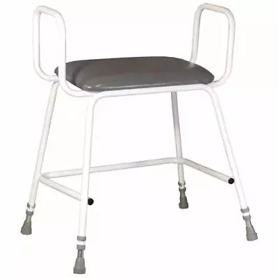 £120.99 • Buy Bariatric Perching Stool - Arms And Backrest - Adjustable Height - 254kg Limit