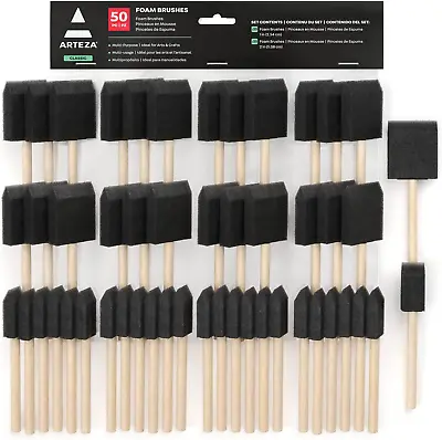 $30.94 • Buy Foam Paint Brushes, Includes 50 Sponge Brushes, 25 X 1 Inch Brushes And 25 X 2 I