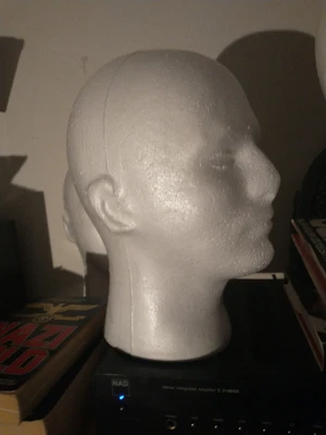 £10 • Buy Male Mannequin Head For Wigs Headphones Hats Accessories Polystyrene (POLYM)