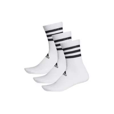 $24 • Buy 3PK Adidas Original Unisex 3Stripe Cushion Gym/Sports Training Crew Socks Size L