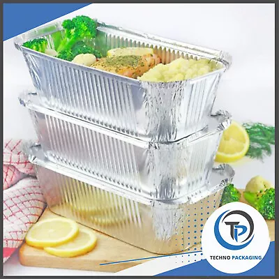 Foil Trays With Lids Takeaway Foil Containers For Food - No1 /No2 / No6a | Sale • £6.99