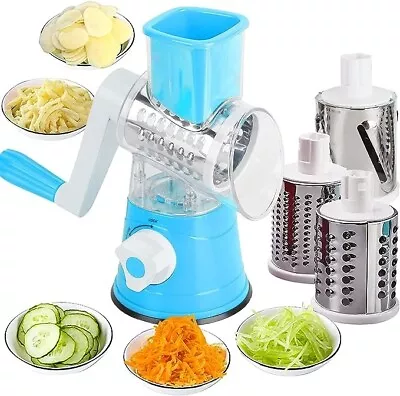 Manual Vegetable Cutter Slicer Kitchen Roller Gadgets Tool Chopper Round Slicer • £14.80