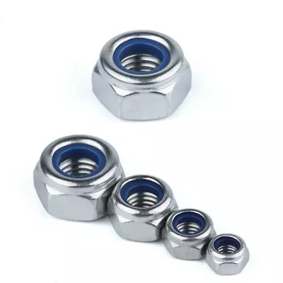 1-25Pcs DIN985 M2-M20 S Steel Nylon Self-locking Hex Nuts Locknut Slip Lock Nut • $3.31