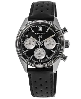 New Tag Heuer Carrera Chronograph Black Dial Men's Watch CBS2210.FC6534 • $4896.45