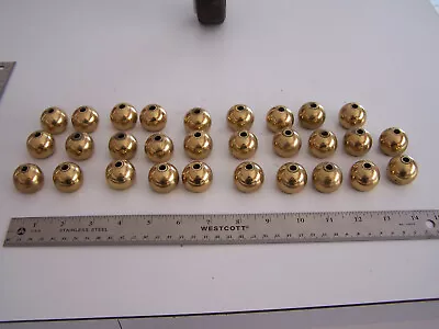 19 Solid Brass Head Board Parts 1 1/2   Round Hole Top & Bottom  Antique Vintage • $49.99
