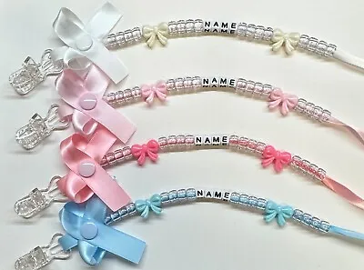 Personalised Dummy Clip. Any Name. Any Colour. Plastic Metal Clip • £3