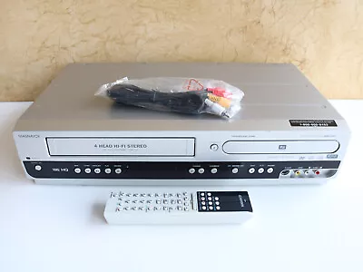 Magnavox VCR/DVD Recorder Combo VHS Gray MWR20V6 - TESTED - With Remote • $95