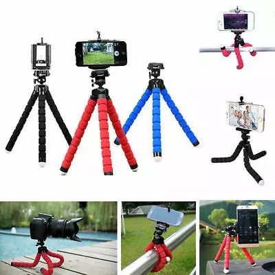 Universal Mini Flexible Stand Tripod Mount + Free Holder For Smart Phone IPhone • $11.99