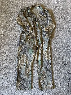 Vintage Cabelas X-Large XL Camo Coveralls Overalls Suit VTG Hunting USA Made • $49.99