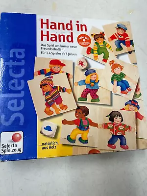 Selecta Spielzeug Hand In Hand 3536 Game Wood Tiles Multicultural Germany Game • $35