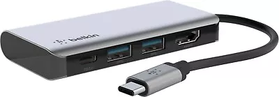 Belkin USB C Hub 4-in-1 Multi-Port Dock 4K HDMI 100W For MacBook Pro And Air • $30