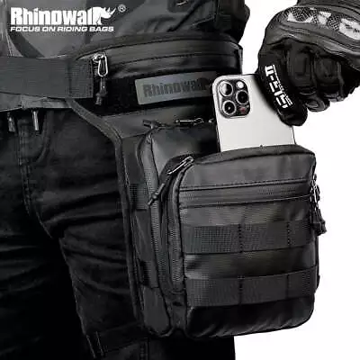 Rhinowalk Motor Waist Bag 3L Motorcycle Waist Packs Leg Bag Thigh Belt Hip Bum T • £30.99