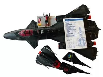 Raven Jet Strato Viper 1986 Gi Joe Cobra Hasbro ARAH Figure Vehicle COMPLETE Toy • $520