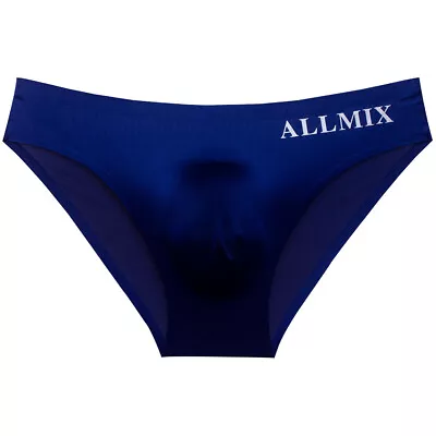 Men's Transparent Ice Silk Pouch Briefs Underwear Seamless Low-rise Underpants • £7.19