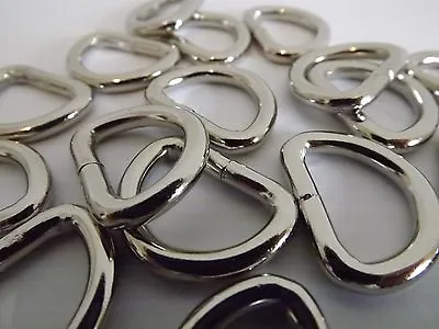 Solid Welded Metal D Rings Fasteners 10mm 15mm 20mm 25mm 38mm 50mm Quality Welds • £2.55