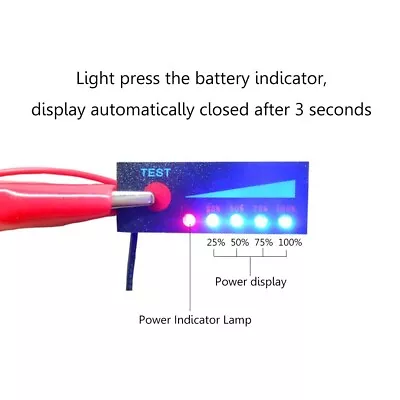 £3.95 • Buy Ultra Thin Power Display Lit-hium Battery Level Capacity Volts Indicator Tester