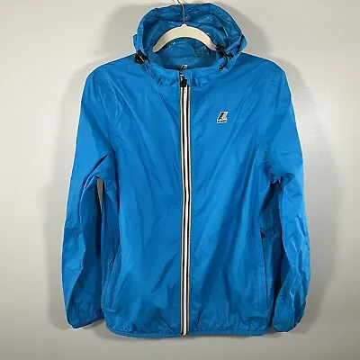 K-Way Jacket LeVrai Claude Windbreaker Packable Women’s Full Zip California Blue • $32.25