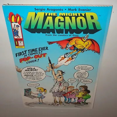 The Mighty Magnor #1 Sergio Aragones NM 1993 Pop-Up Cover Malibu • $1.99