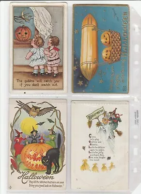 A Lot Of 50 Vintage Halloween Postcards Early 1900s All Clean • $1000