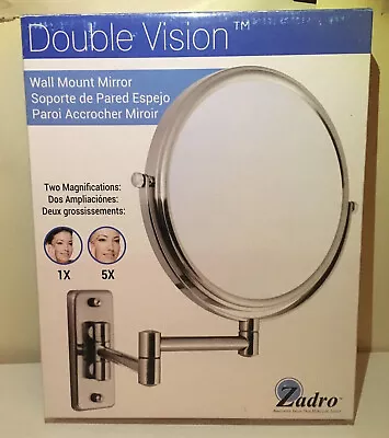 Zadro Double Vision Wall Mount Mirror 1x 5x Magnifications • $25