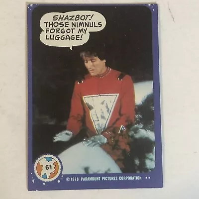 Vintage Mork And Mindy Trading Card #61 1978 Robin Williams • $1.89