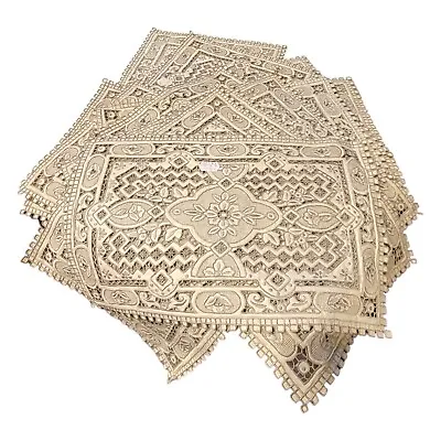 (12) Chee Foo Embroidery Linen Placemats Vintage Madeira Style Dense Handwork • $198