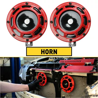 2PCS 115DB Super Hella Loud Compact Electric Blast Tone Car Air Horn Kit 12V EOE • $19.99