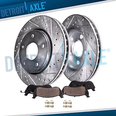 Front Drilled Rotors Ceramic Brake Pads For 2006 - 2013 2014 2015 Lexus IS250 • $102.20