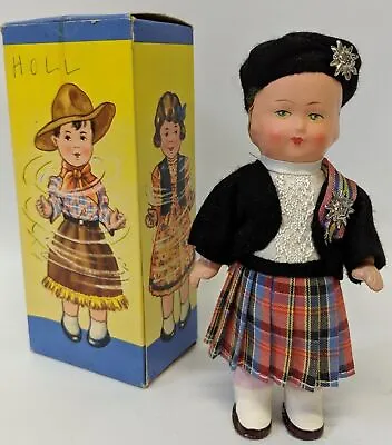 Vintage 1940's DBGM Western Germany Celluloid Windup DANCING DOLL #9609 Toy • $100