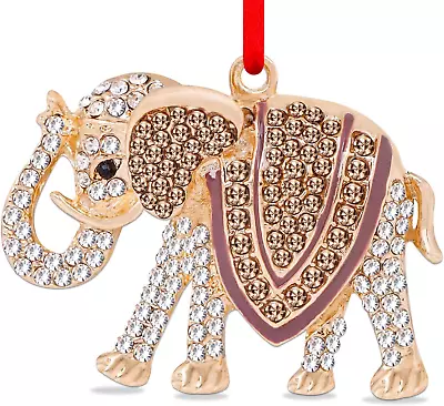 Elephant Christmas Ornaments Metal Elephant Ornaments For Christmas Tree Decorat • $22.99