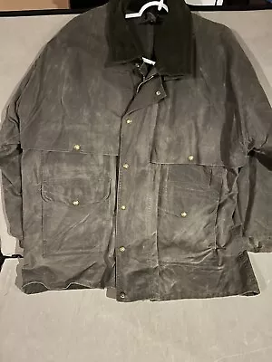 Filson Shelter Cloth Packer Jacket Style 461N Waxed Cotton Green Large • $159.99