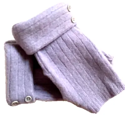 Fingerless Gloves Lavender Purple 100% Wool M Medium Mittens Arm Warmers Mitts • $28.49