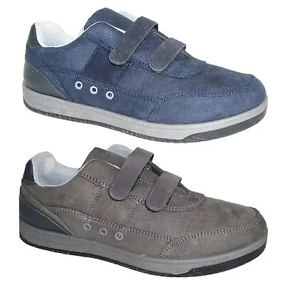 Mens Casual Wide Fit Walking Running Gym Leather Trainers Driving Shoes Size • £14.95