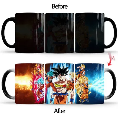 $16.97 • Buy Dragon Ball Z Goku Vegeta Taza Heat Reactive Colorful Ceramic Cup Coffee Mug