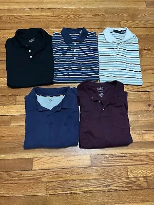 Croft & Barrow Polo Shirt Mens Medium *LOT OF 5* Short & Long Sleeve Casual Tops • $4.99