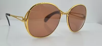Vintage Zeiss Metzler 1825 Gold Oval Metal Sunglasses Germany FRAMES ONLY • $23.40