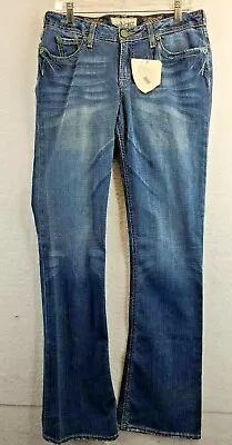  NEW J & Company Womens 30 Beverly Distressed Denim Blue Jeans NWT • $35.99