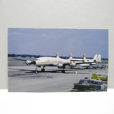 Postcard Vintage TWA Constellation In 1955 Passenger Plane Jet Airport Transport • $1.50