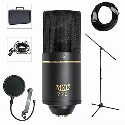 MXL 770 Professional Studio Condenser Mic Recording Bundle • $109.99