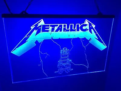 Metallica Ride The Lightning Led Neon Light Sign Man Cave Music Heavy Metal • $34.88