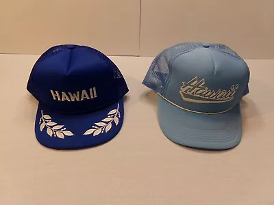 Vintage Hawaii Trucker / Captain / Snapback Hat / Cap X2 • $43.02