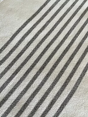 Hearth Hand Bath Towel Stripe Fringed Cotton Gray White Magnolia Target • $15