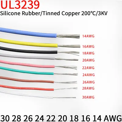 £1.60 • Buy 14AWG-30AWG Stranded Automotive Equipment Wire Hookup Flexible Electronic Cable