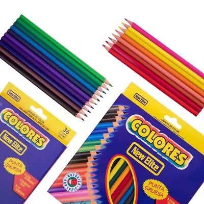 36 Premium Professional Colouring Pencils Set Colours Artist Therapy Kids Adults • £3.99