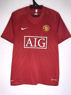 Manchester United 2007/2008/2009 Home Football Shirt Nike Medium Authentic • $44.21