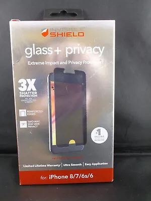 New ZAGG InvisibleShield Glass+ Privacy For Apple IPhone 8 / 7 / 6s / 6 • $7.50